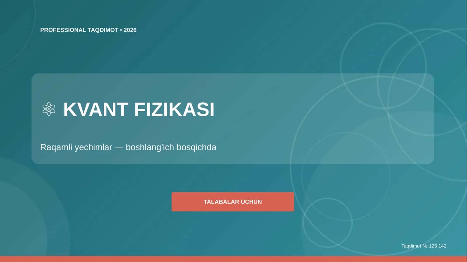 KVANT FIZIKASI Raqamli yechimlar (boshlang'ich bosqichda) [talabalar uchun] 1