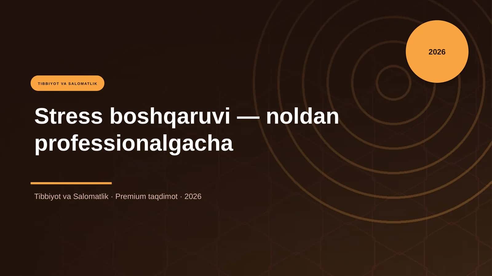 Stress boshqaruvi — noldan professionalgacha 1