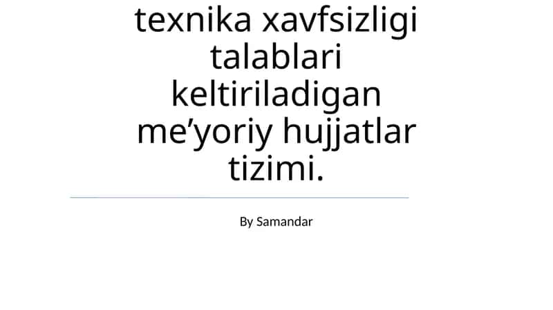 Mashina va mехanizmlar uchun tехnika хavfsizligi talablari 1
