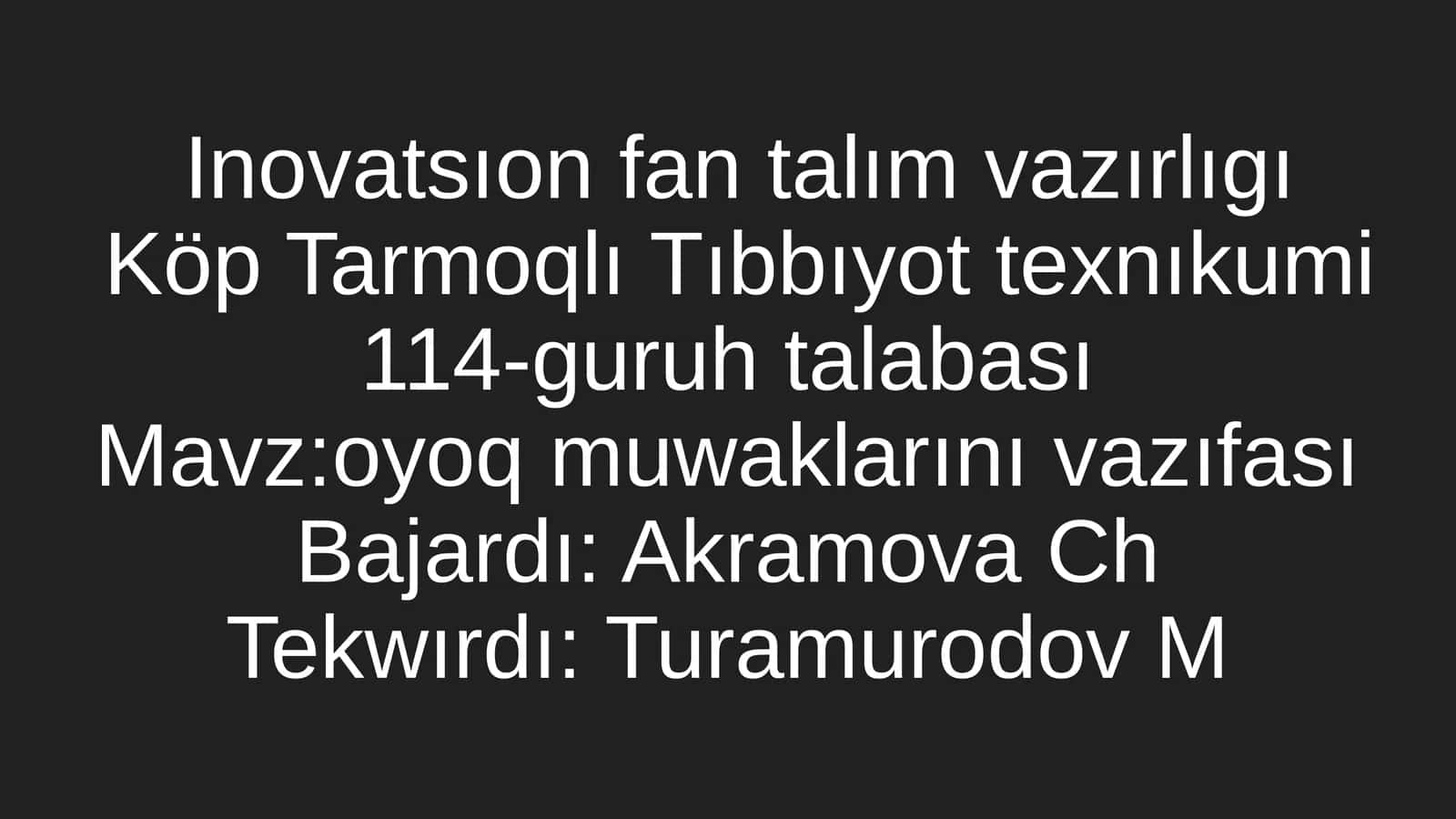 Oyoq muwaklarını vazıfası 1