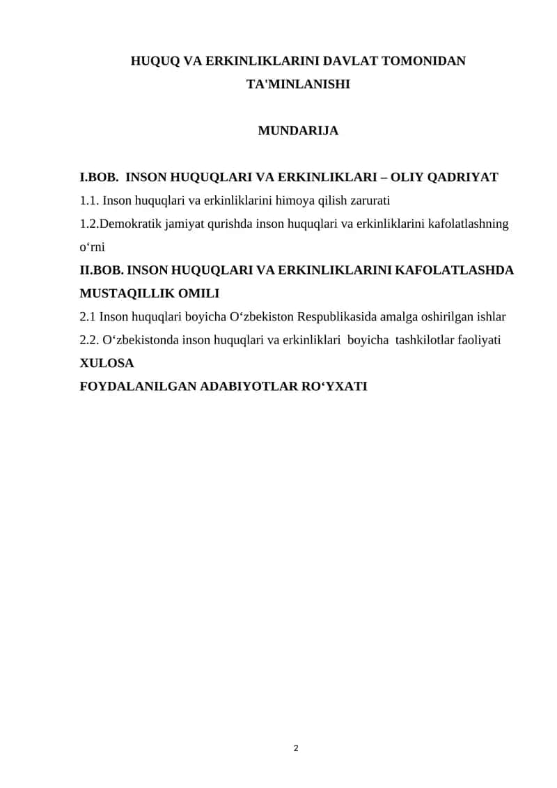 Inson huquqlari va erkinliklari 1