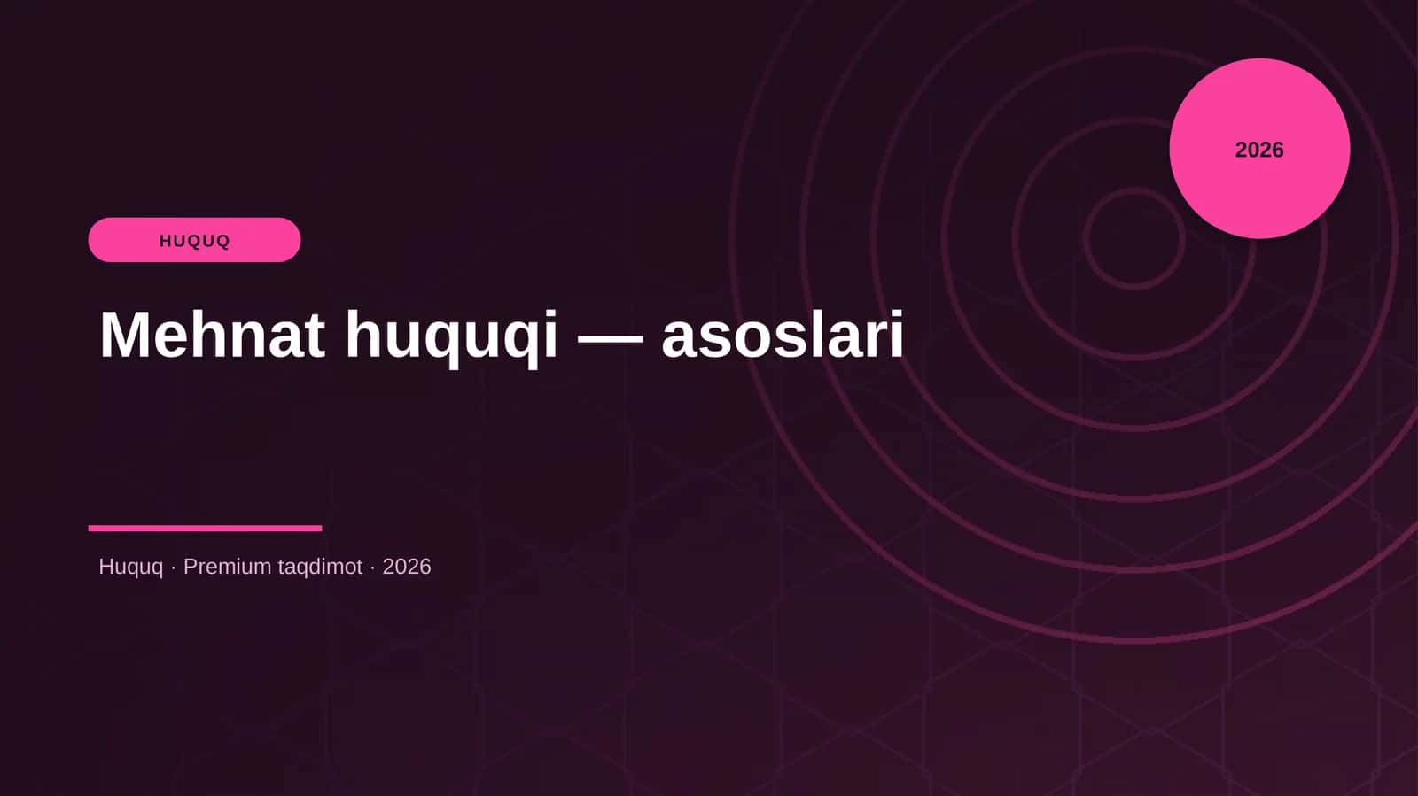 Mehnat huquqi — asoslari 1