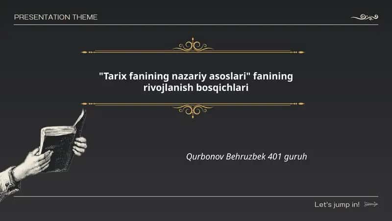 Tarix fanining nazariy asoslari 1