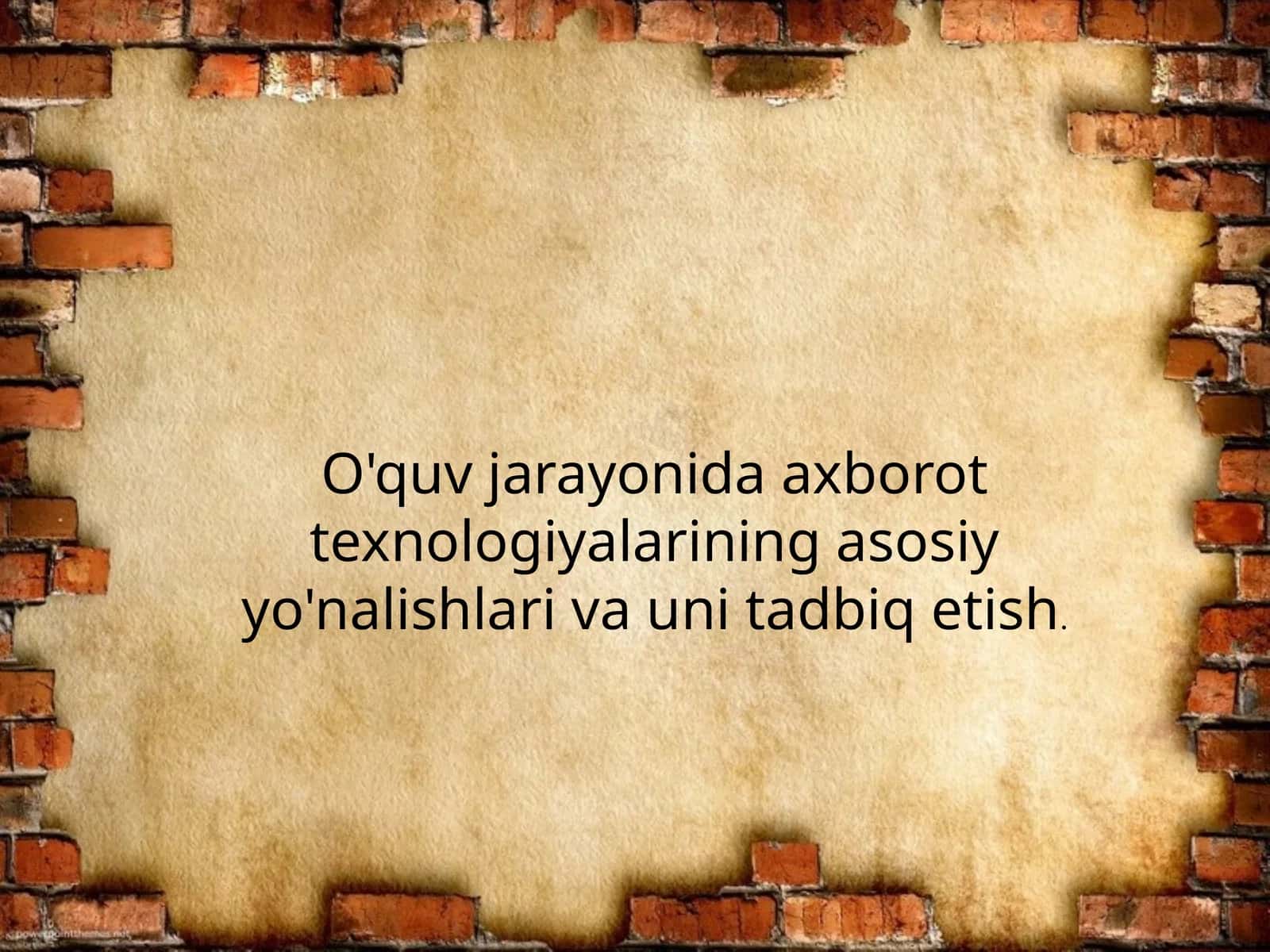 O'quvjarayonida axborot texnologiyalari 1