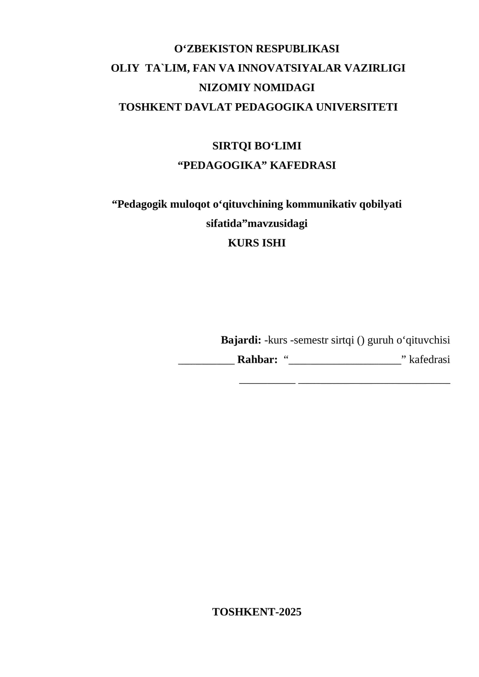 Pedagogik muloqot o‘qituvchining kommunikativ qobilyati sifatida 1