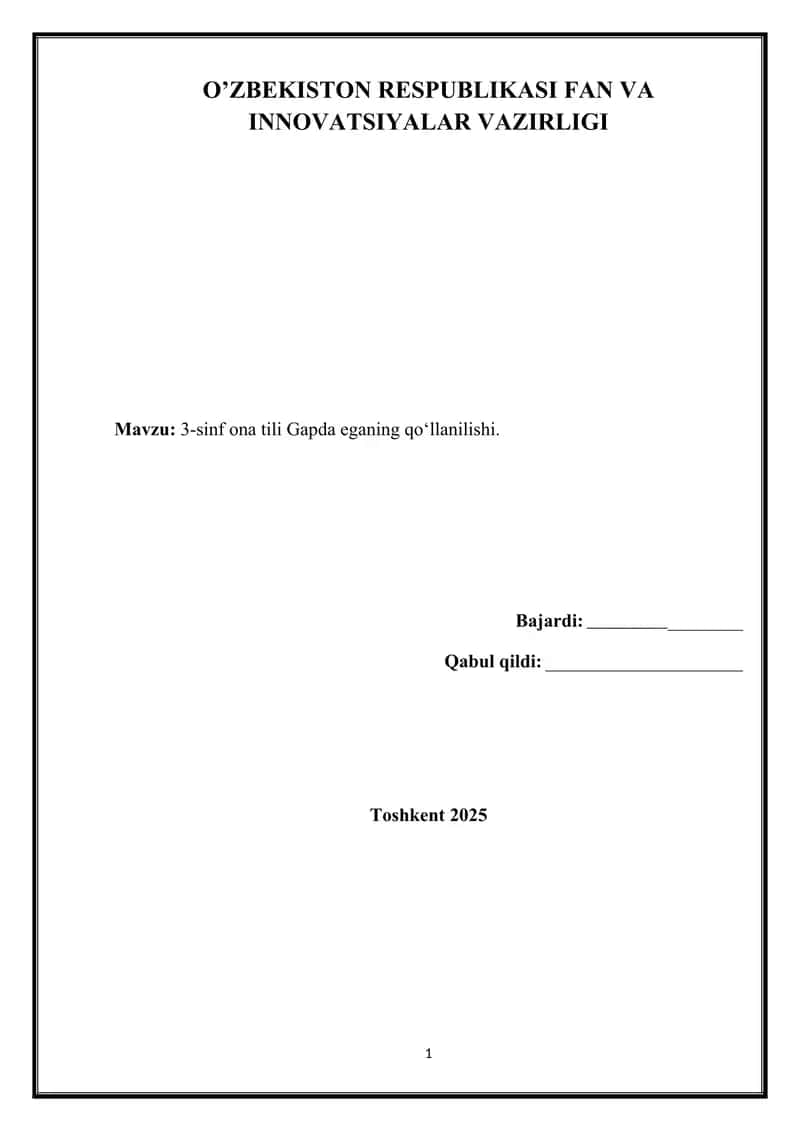 3-sinf ona tili Gapda eganing qo‘llanilishi 1