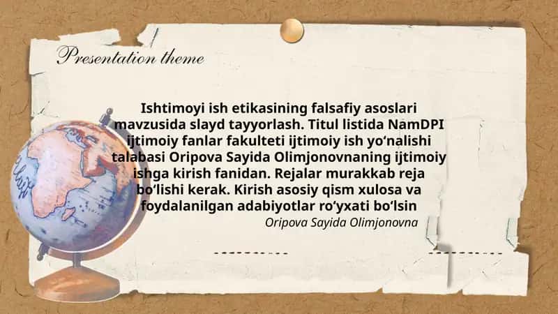 Ishtimoyi ish etikasining falsafiy asoslari 1