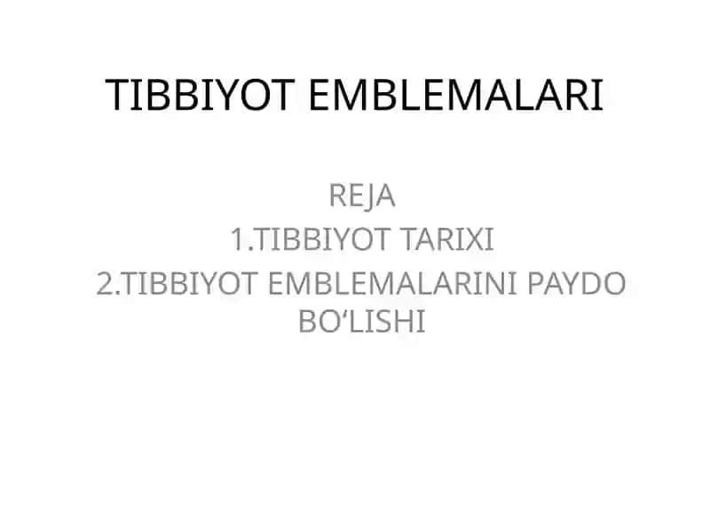 Tibbiyot emblemalari