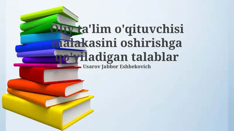 Zamonaviy pedagogik texnologiyalarni qo'llash 1