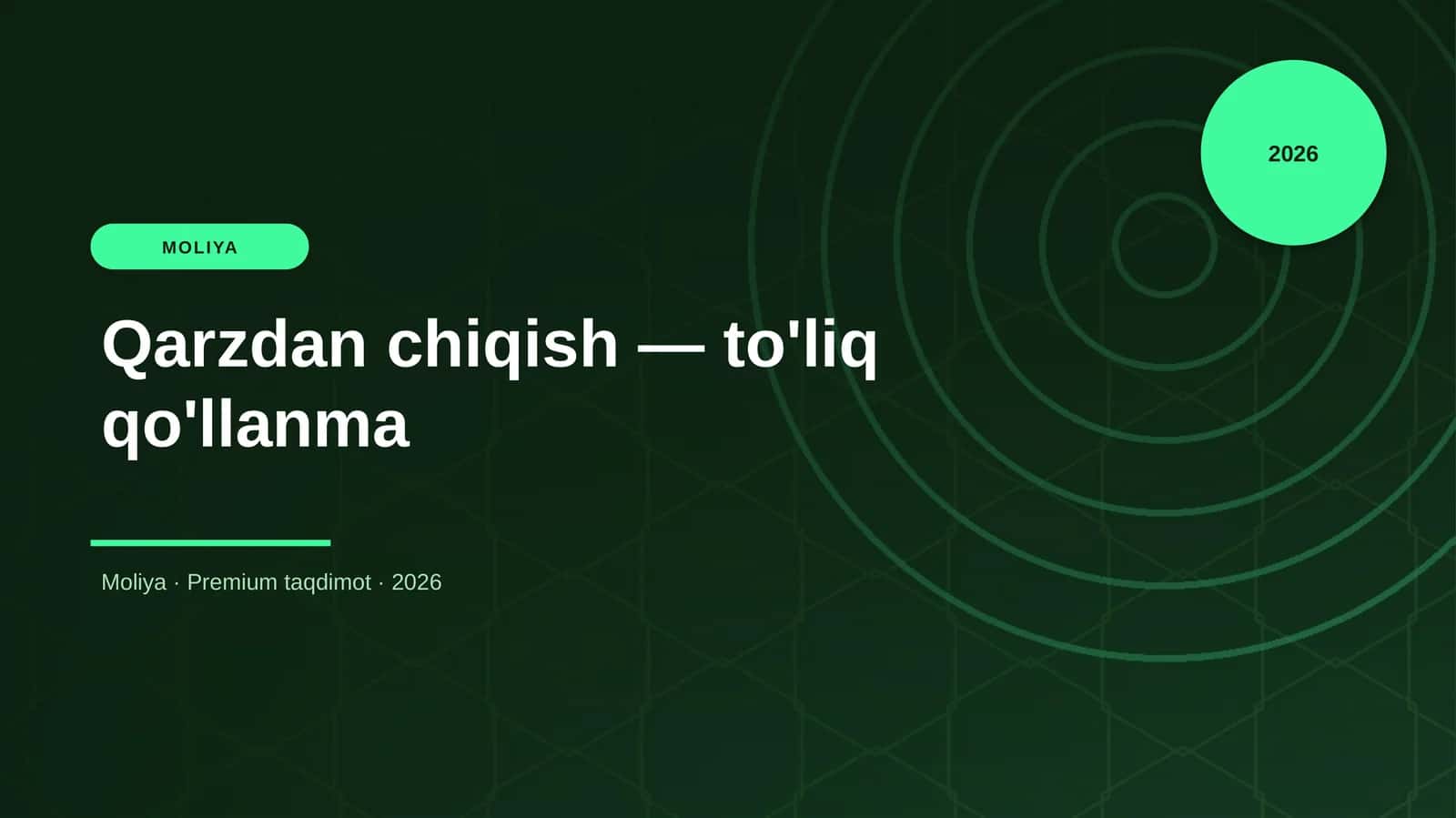 Qarzdan chiqish — to'liq qo'llanma 1