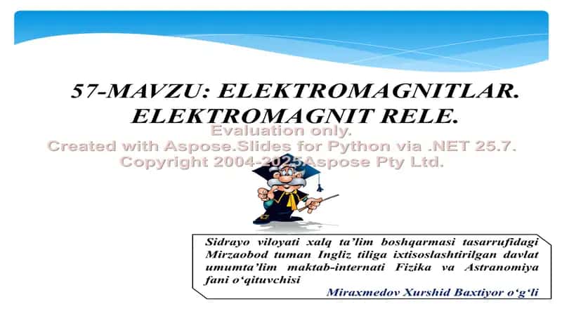 Elektromagnitlar. Elektromagnit Rele 1
