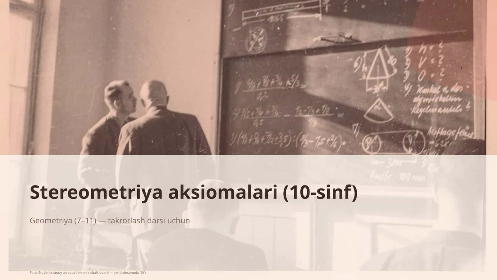 Stereometriya aksiomalari (10-sinf) 1