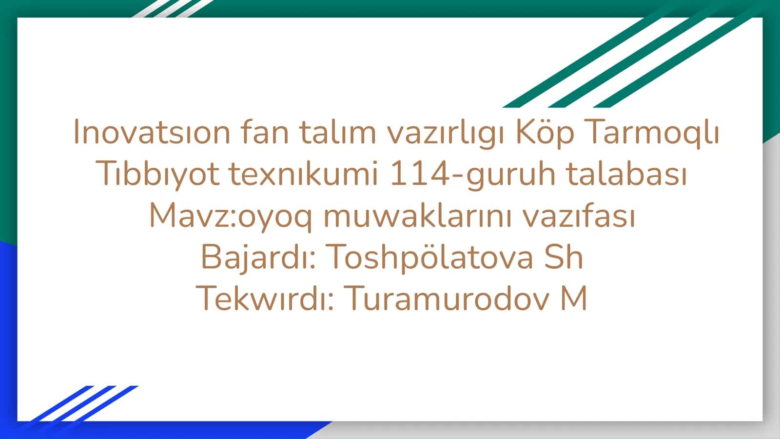 Oyoq muwaklarını vazıfası 1