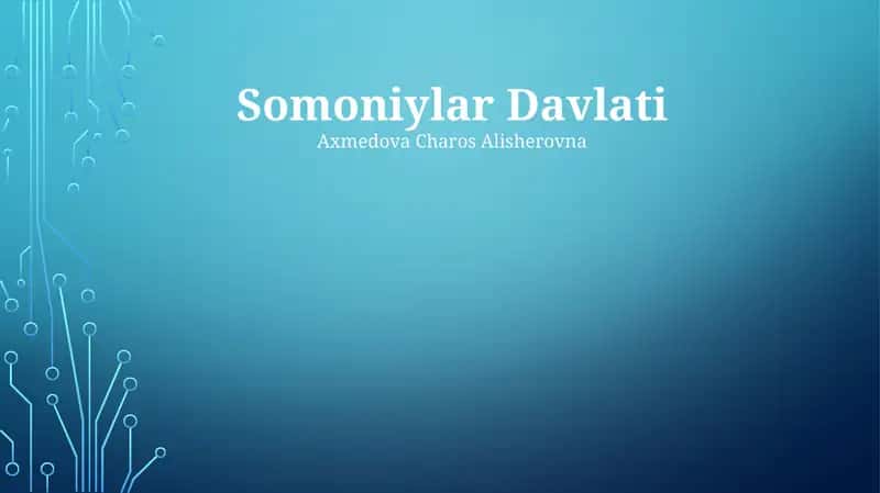 Somoniylar Davlati 1