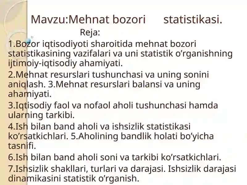 Mehnat bozoristatistikasi