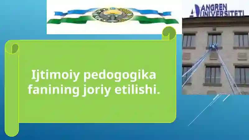 Ijtimoiy pedagogika fanining joriy etilishi 1