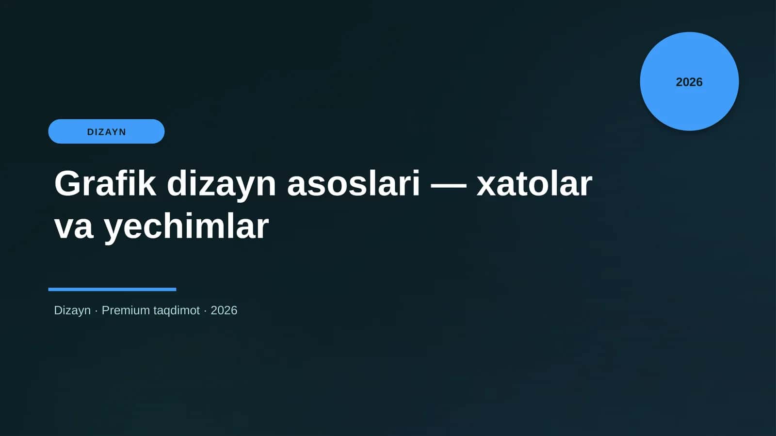 Grafik dizayn asoslari — xatolar va yechimlar 1