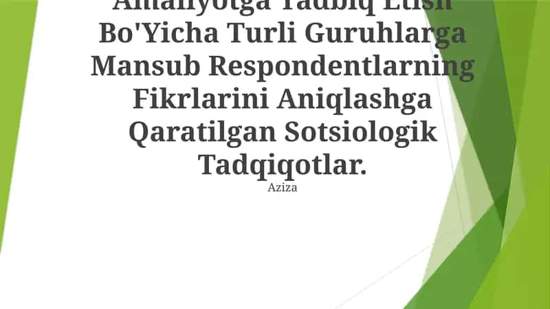 Integratsiyalashgan Ta'Limni Amaliyotga Tadbiq Etish Bo'Yicha Turli Guruhlarga Mansub Respondentlarning Fikrlarini Aniqlashga Qaratilgan Sotsiologik Tadqiqotlar 1