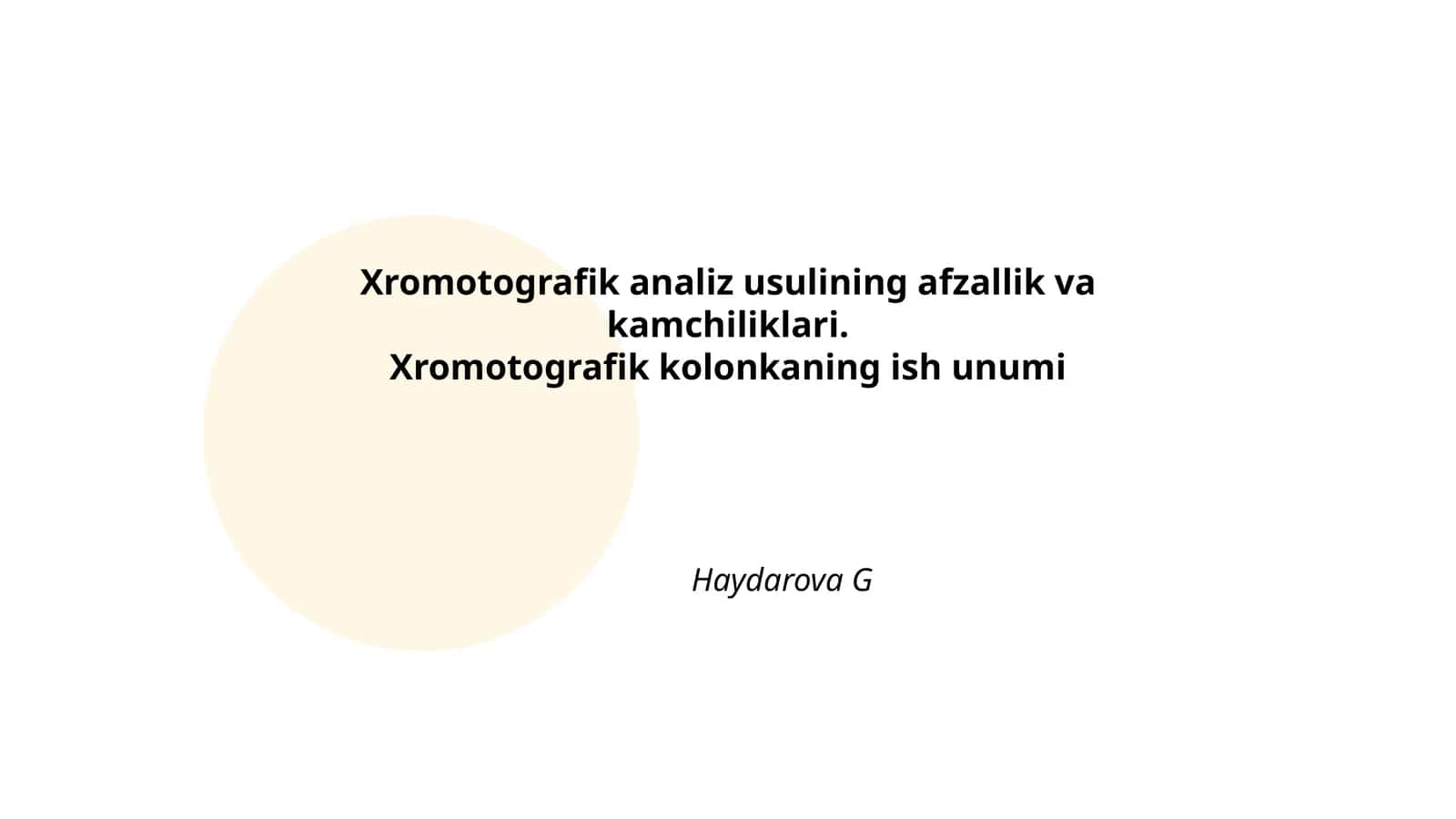 Xromotografik analiz usulining afzallik va kamchiliklari 1