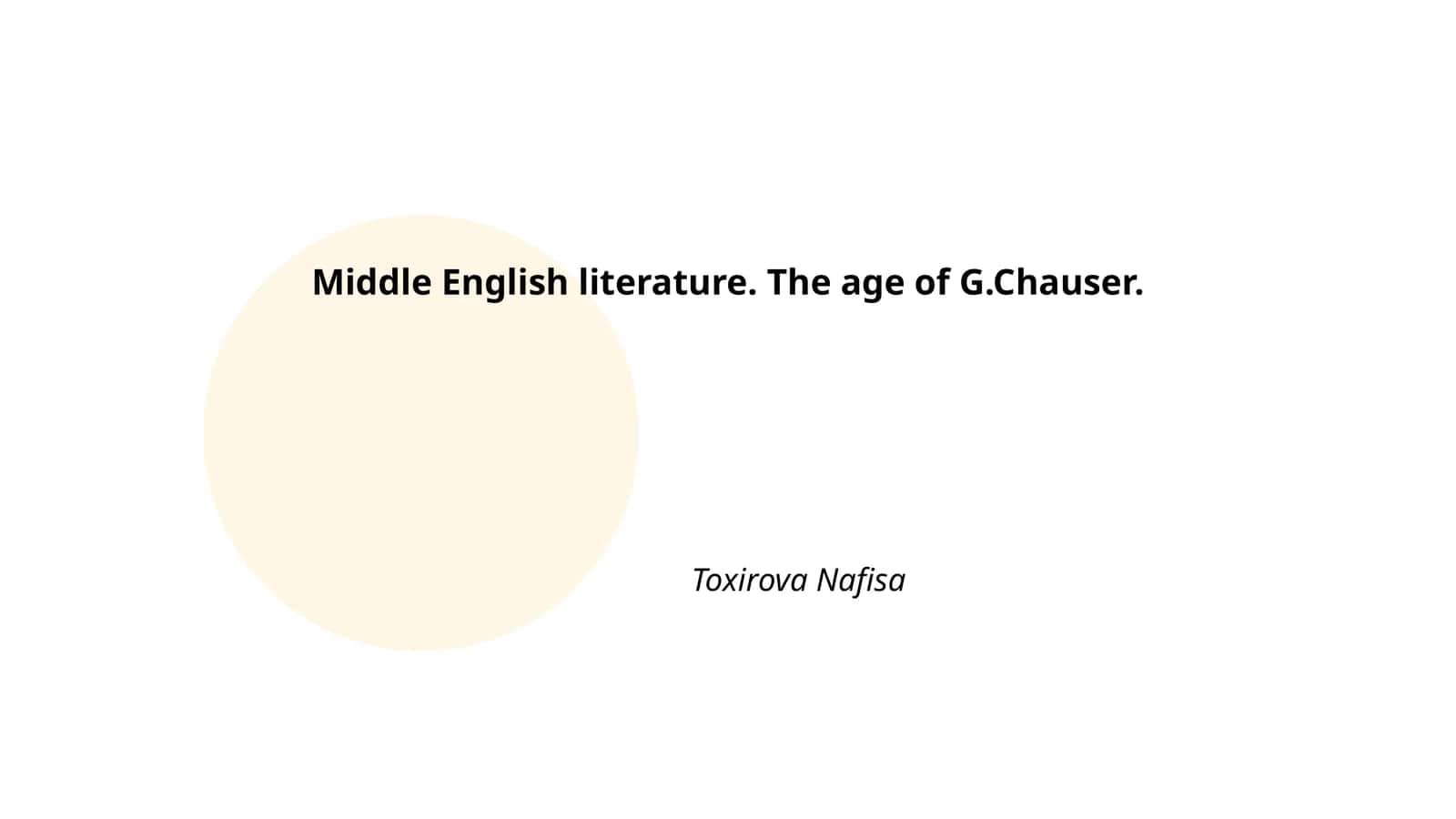 Influence of French Literature on Middle English 1