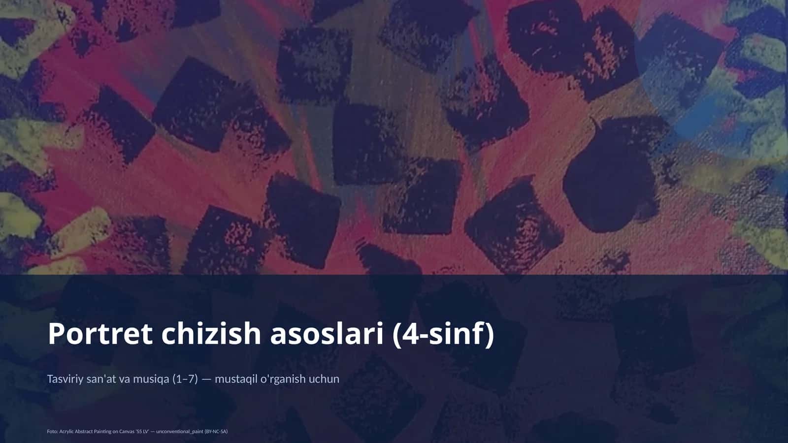 Portret chizish asoslari (4-sinf) 1