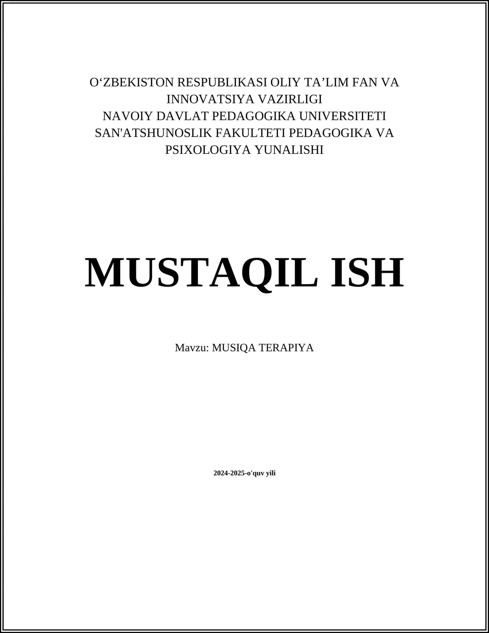 MUSIQA TERAPIYA 1