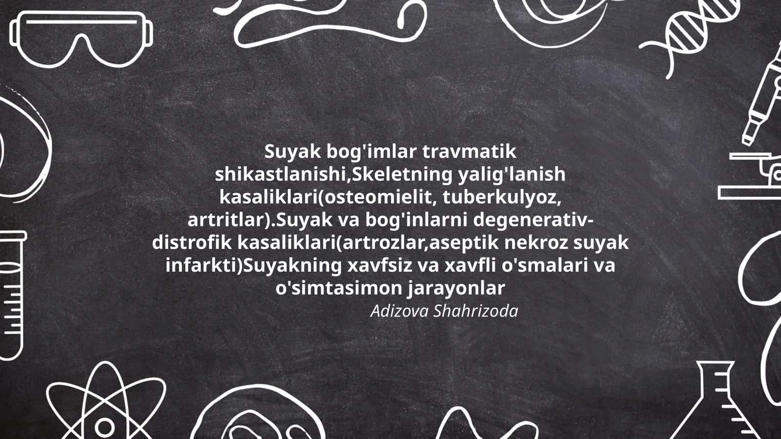 Suyak va bog'imlar kasaliklari 1
