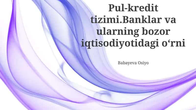 Kredit-Pull Tizimi va Banklarning Hamkorligi 1