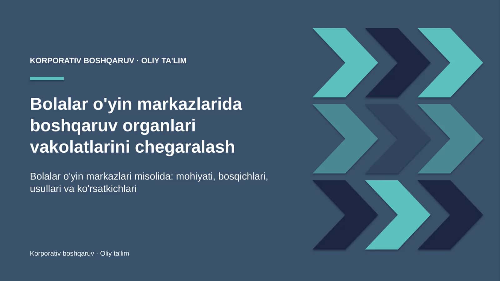 Bolalar o'yin markazlarida boshqaruv organlari vakolatlarini chegaralash 1