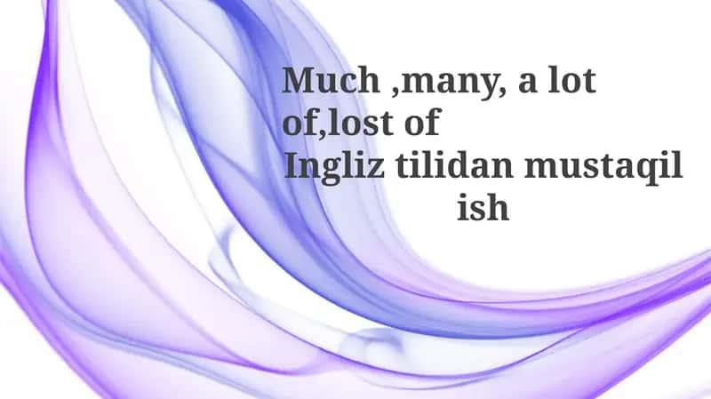 Ingliz tilidan mustaqilish 1