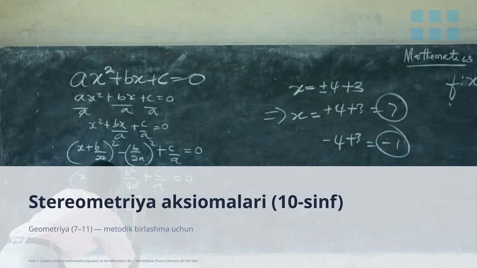 Stereometriya aksiomalari (10-sinf) 1