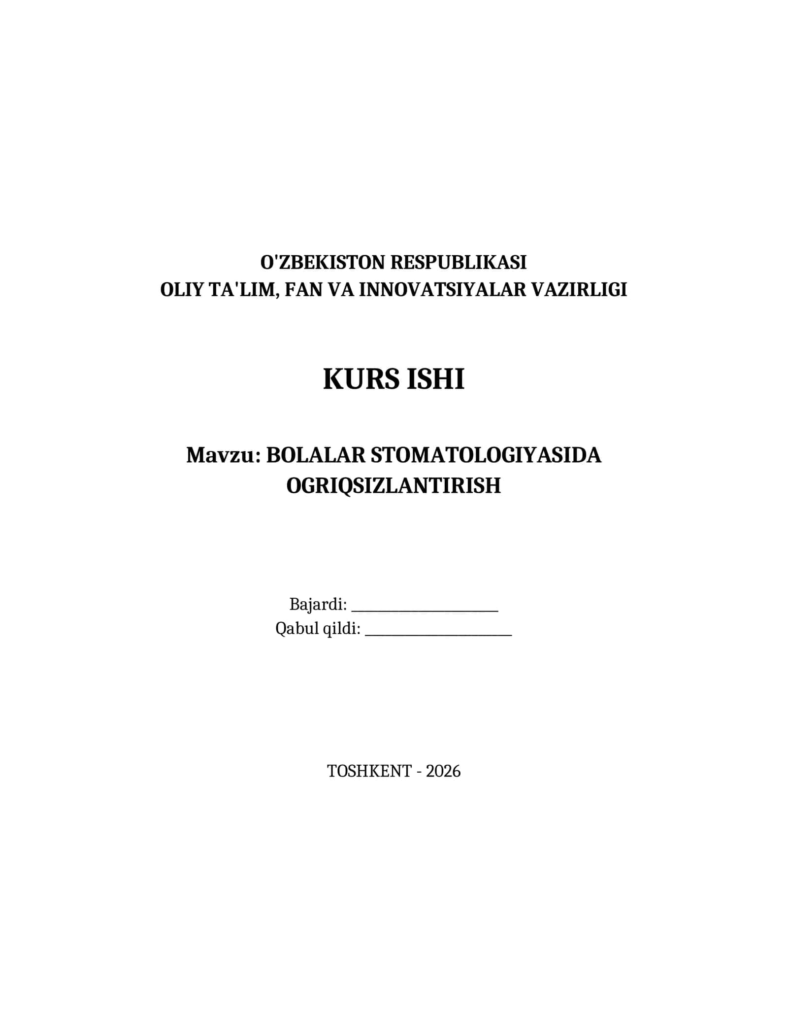 BOLALAR STOMATOLOGIYASIDA OGRIQSIZLANTIRISH 1