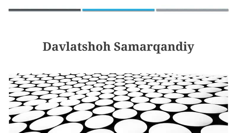 Davlatshoh Samarqandiy 1