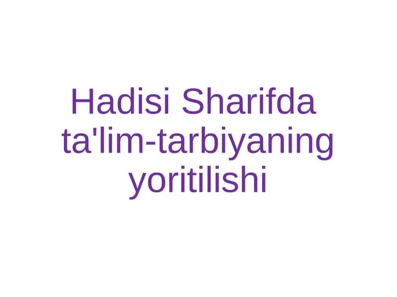 Hadis 1