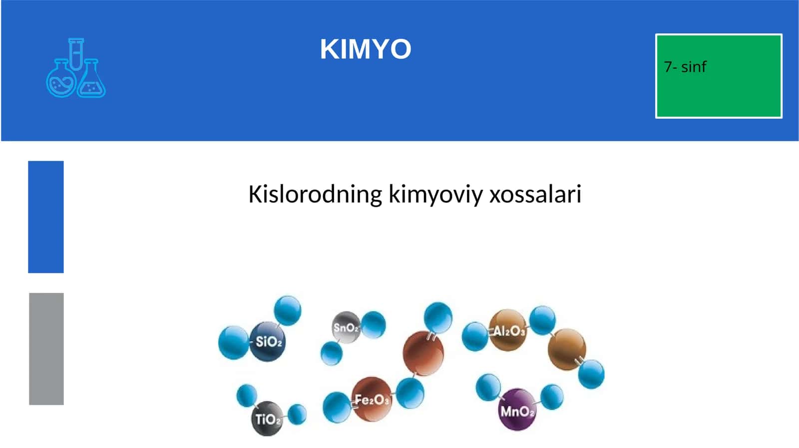 Kislorodning kimyoviy xossalari 1