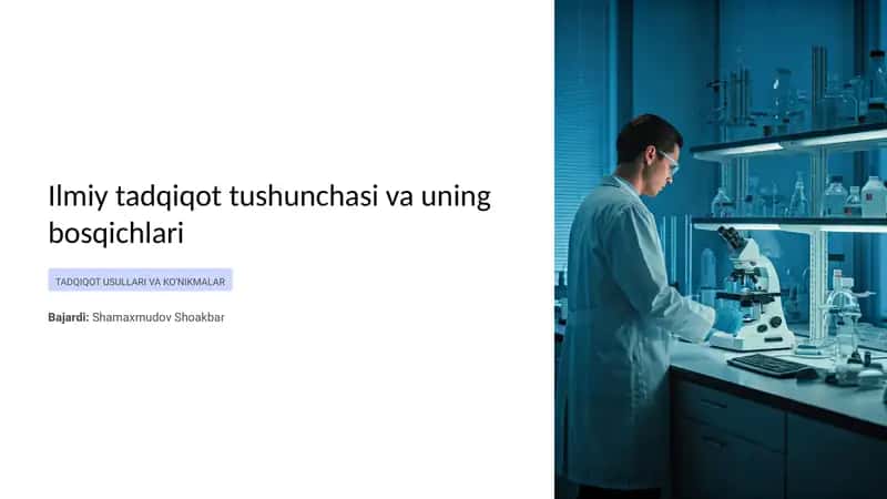 Ilmiy tadqiqot tushunchasi va uning bosqichlari 1