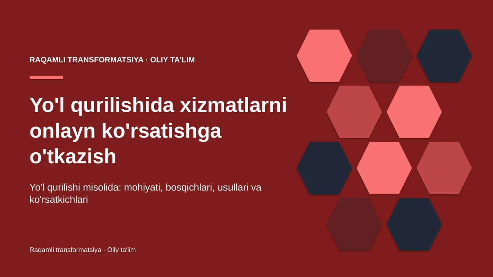 yo'l qurilishida xizmatlarni onlayn ko'rsatishga o'tkazish 6830 1