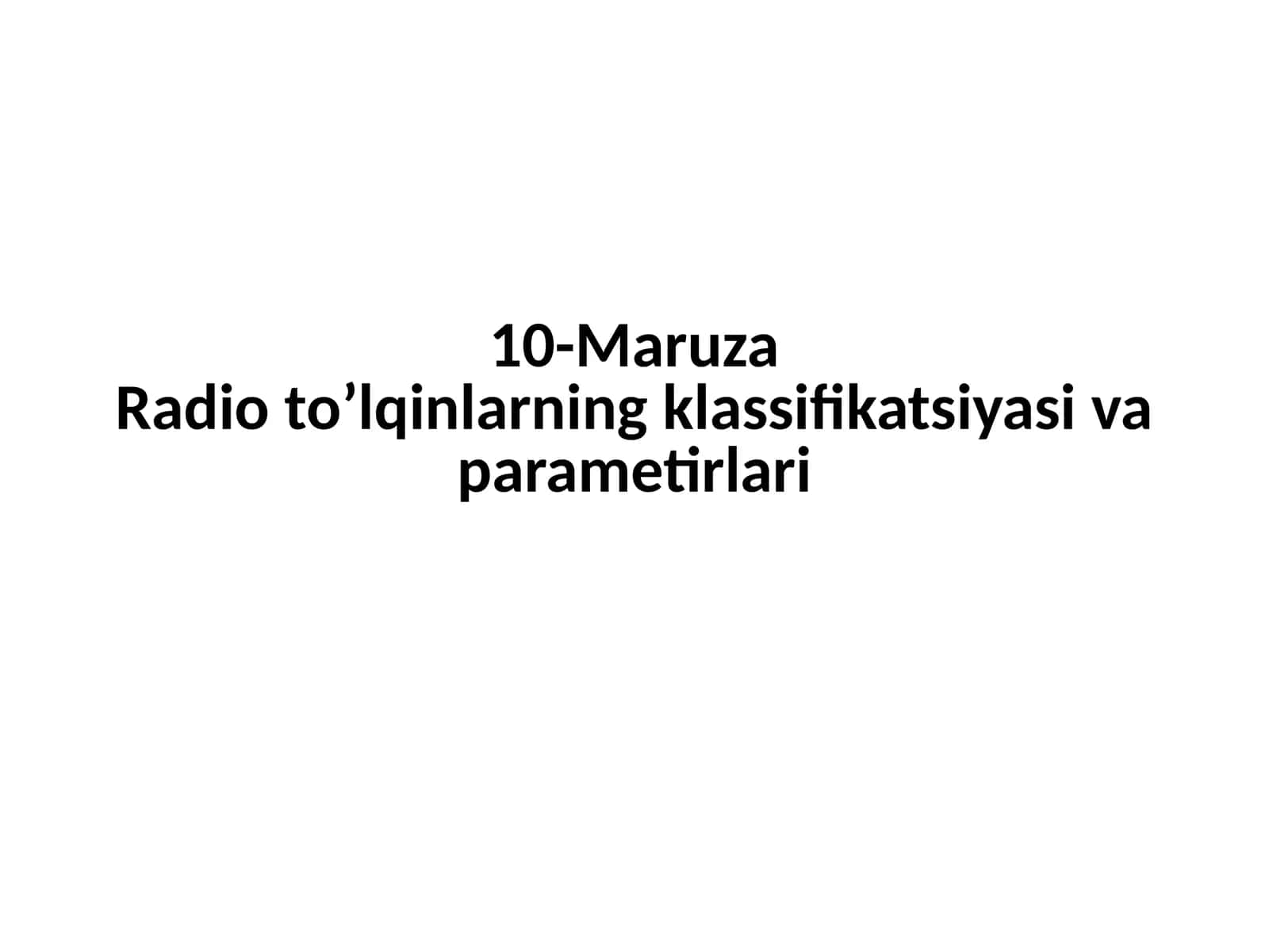Radioto’lqinlar 1