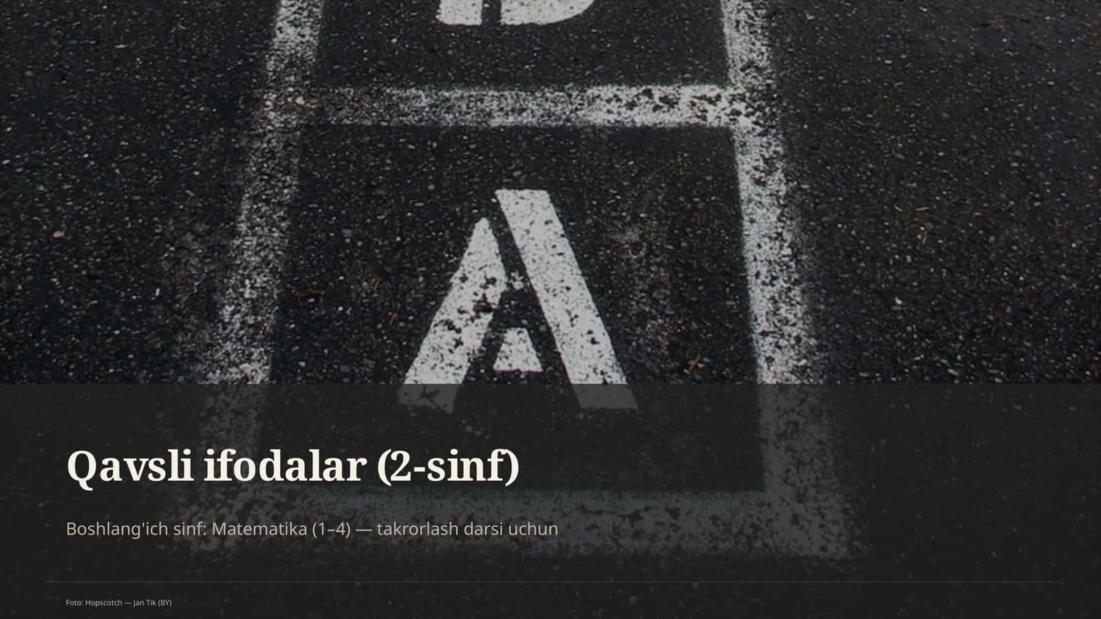 Qavsli ifodalar (2-sinf) 1