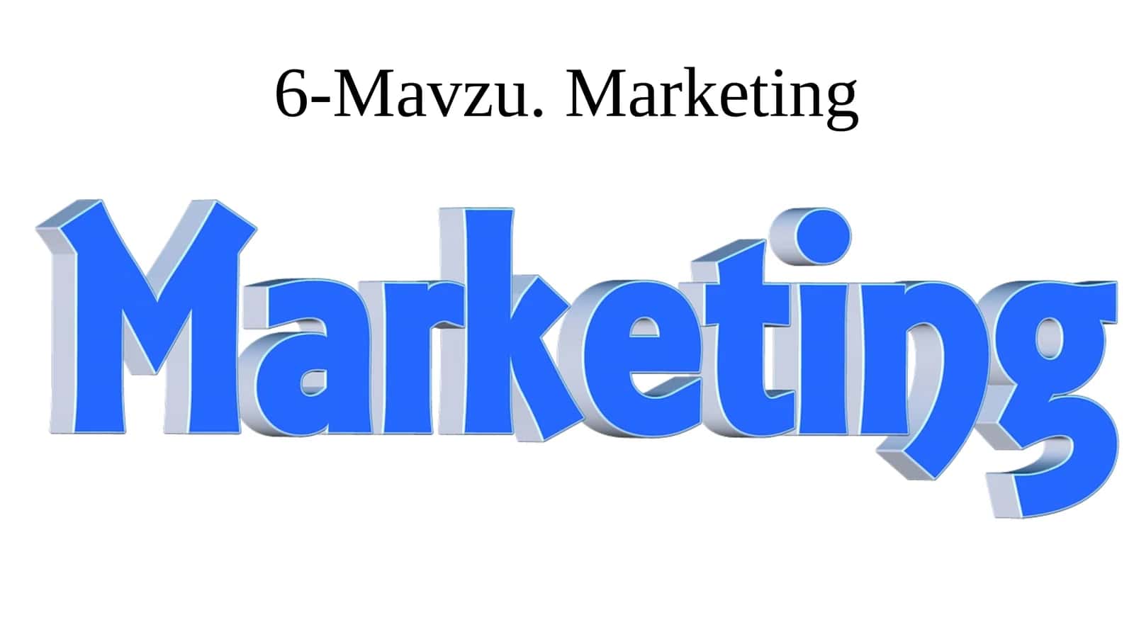 Marketing 1