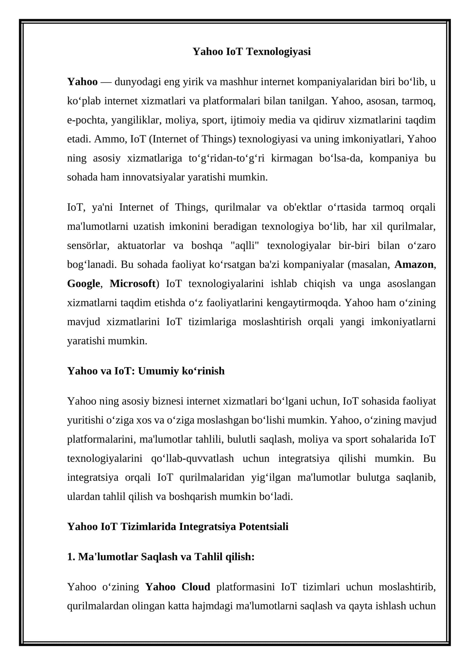 Yahoo IoT Texnologiyasi 1