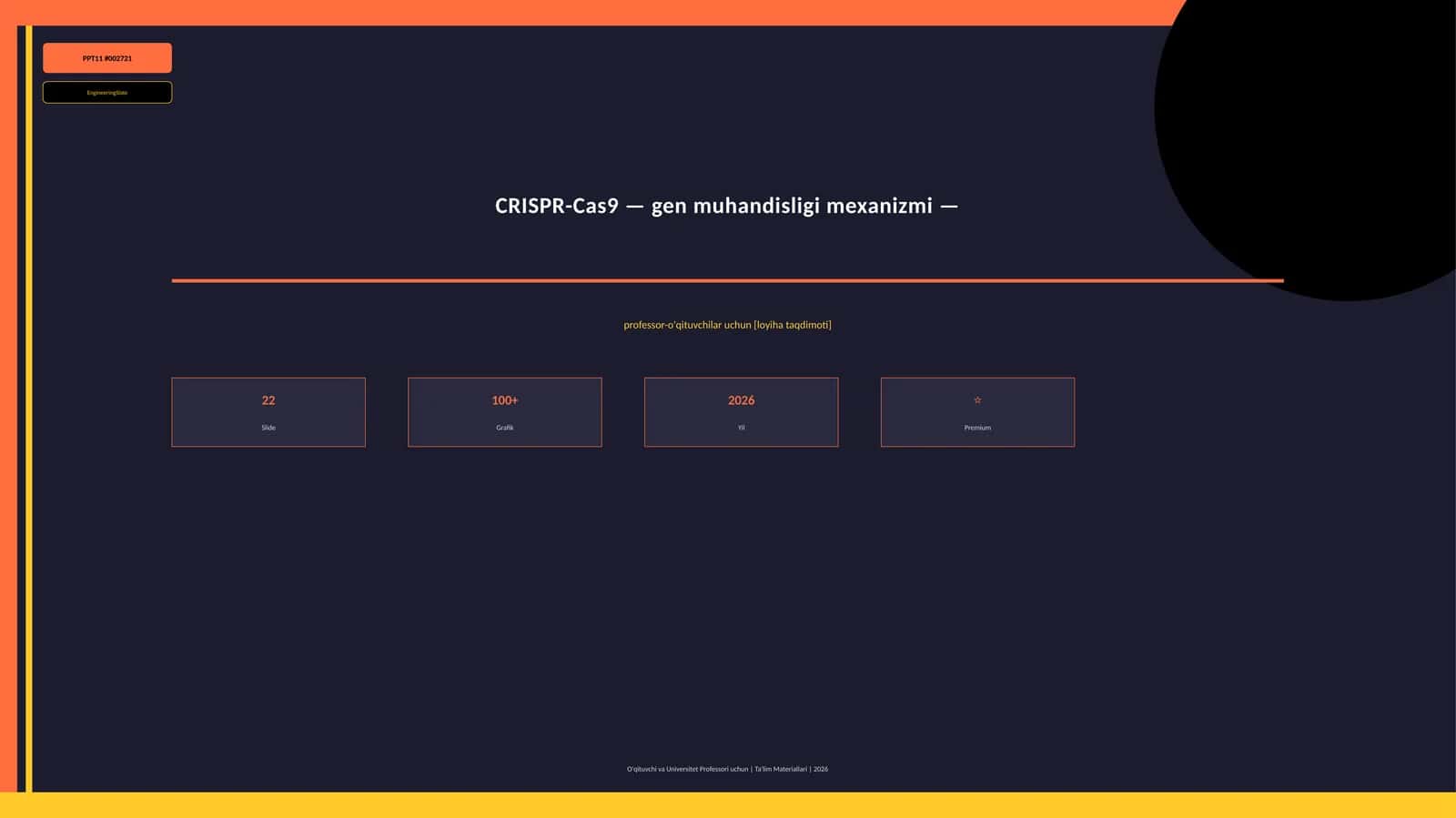 CRISPR-Cas9 — gen muhandisligi mexanizmi — professor-o'qituvchilar uchun [loyiha taqdimoti] 1
