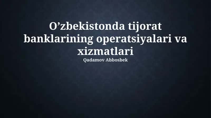 Tijorat banklari 1