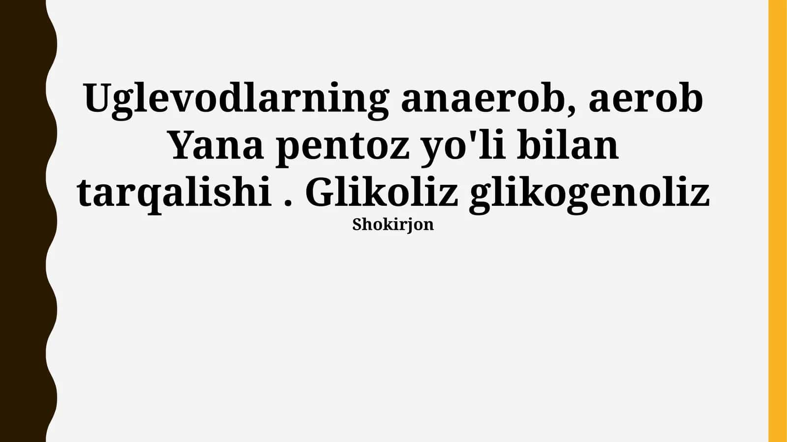 Glikoliz va glikogenliz 1