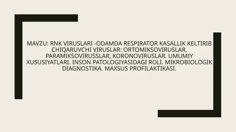 RNKviruslari-odamda respirator kasallik keltirib chiqaruvchi viruslar 1