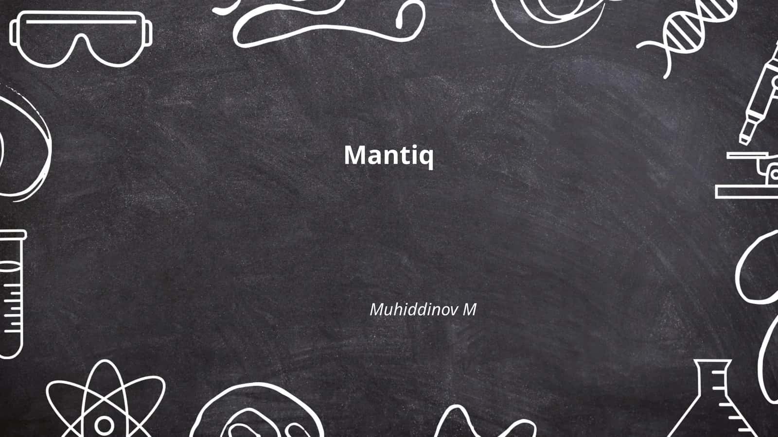 Mantıqqa kirish 1