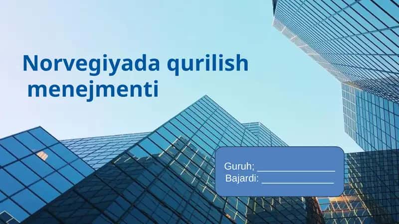 Norvegiyada Qurilish Bozori Umumiy Ko‘rinishi 1