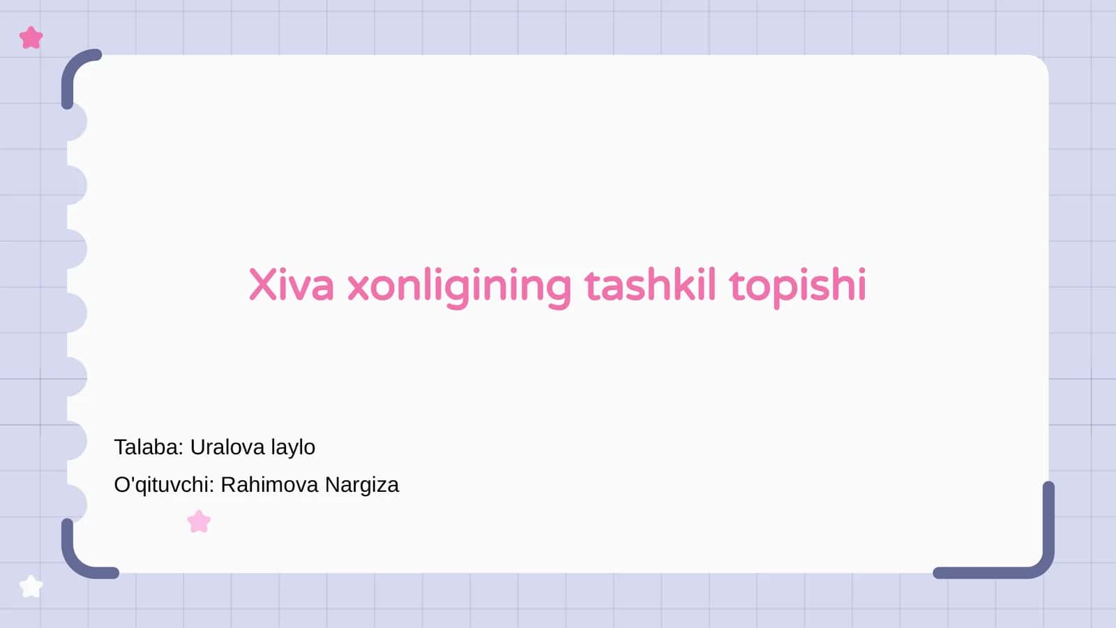Xiva xonligining tashkil topishi 1