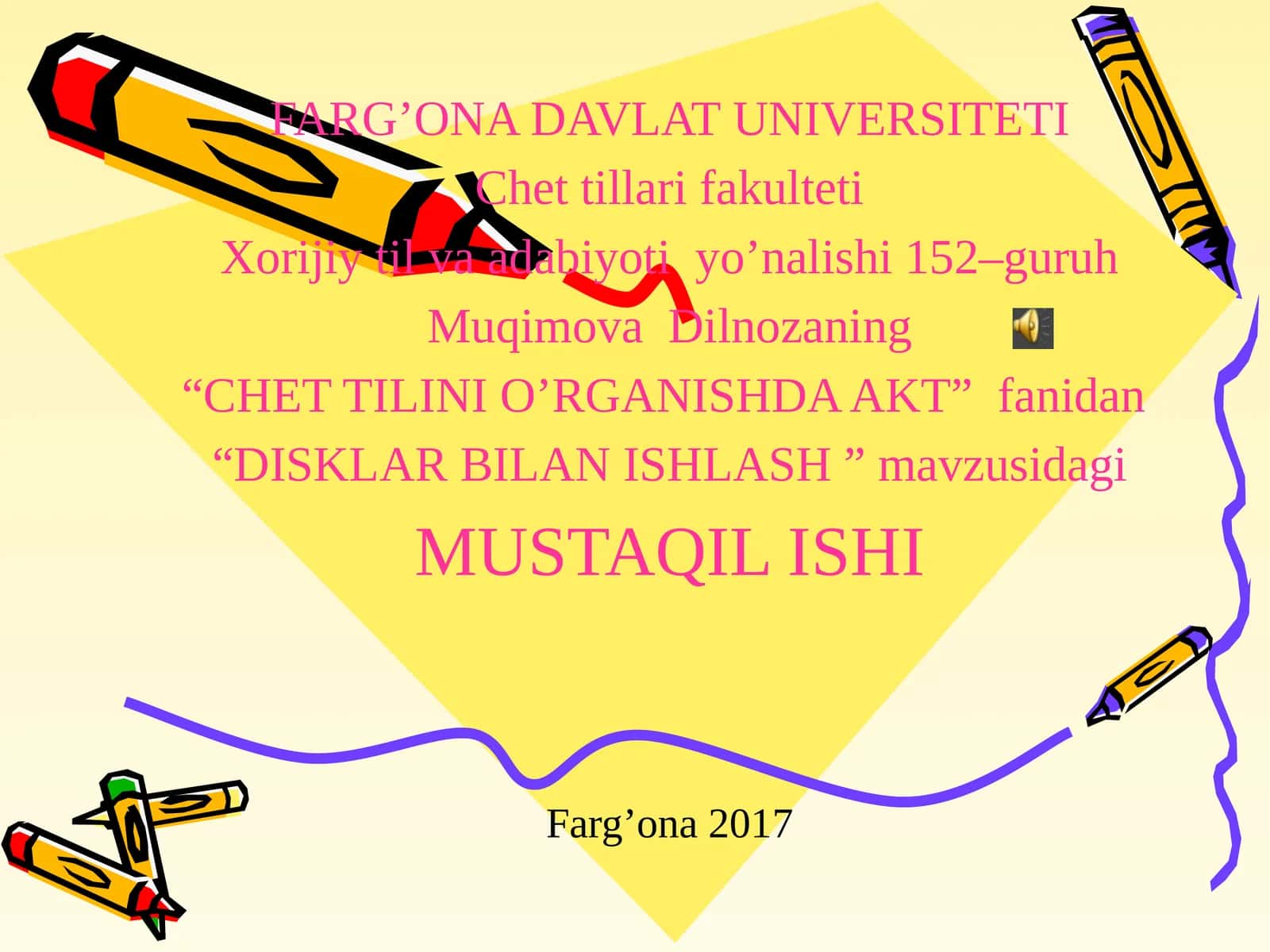 DISKLAR BILAN ISHLASH 1