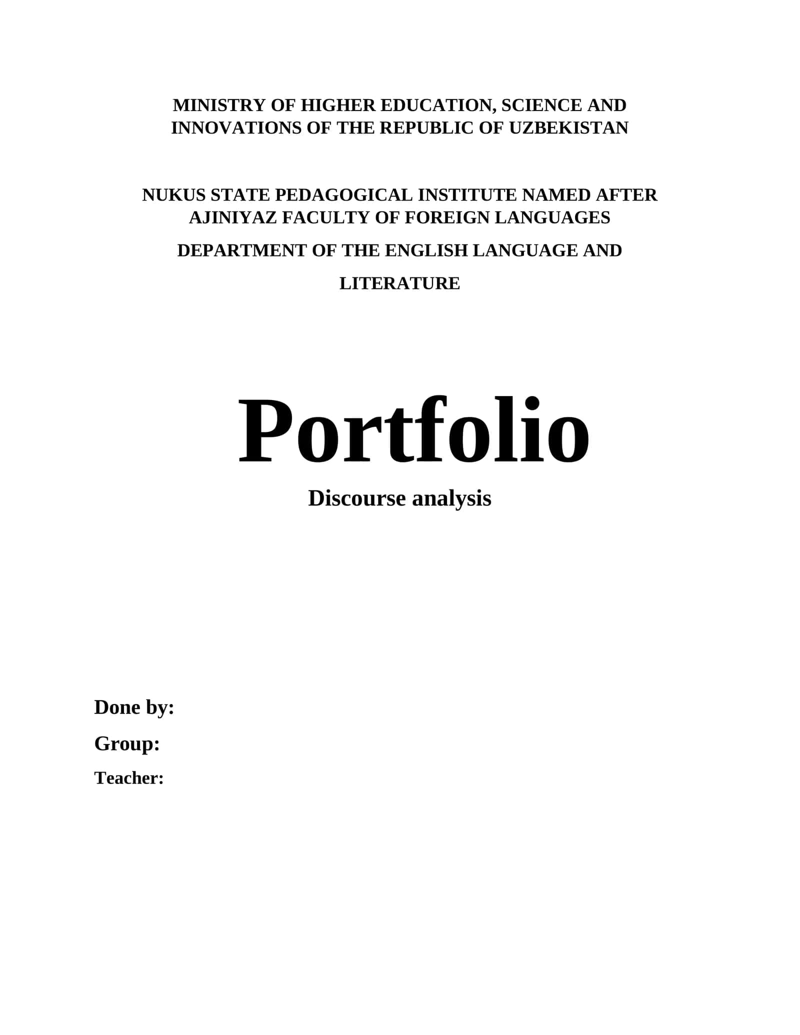 Written discourse analyse 1